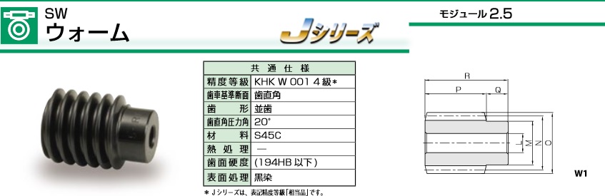 【小原歯車工業 KHK SW2.5-L1通販】設備プロ王国公式通販